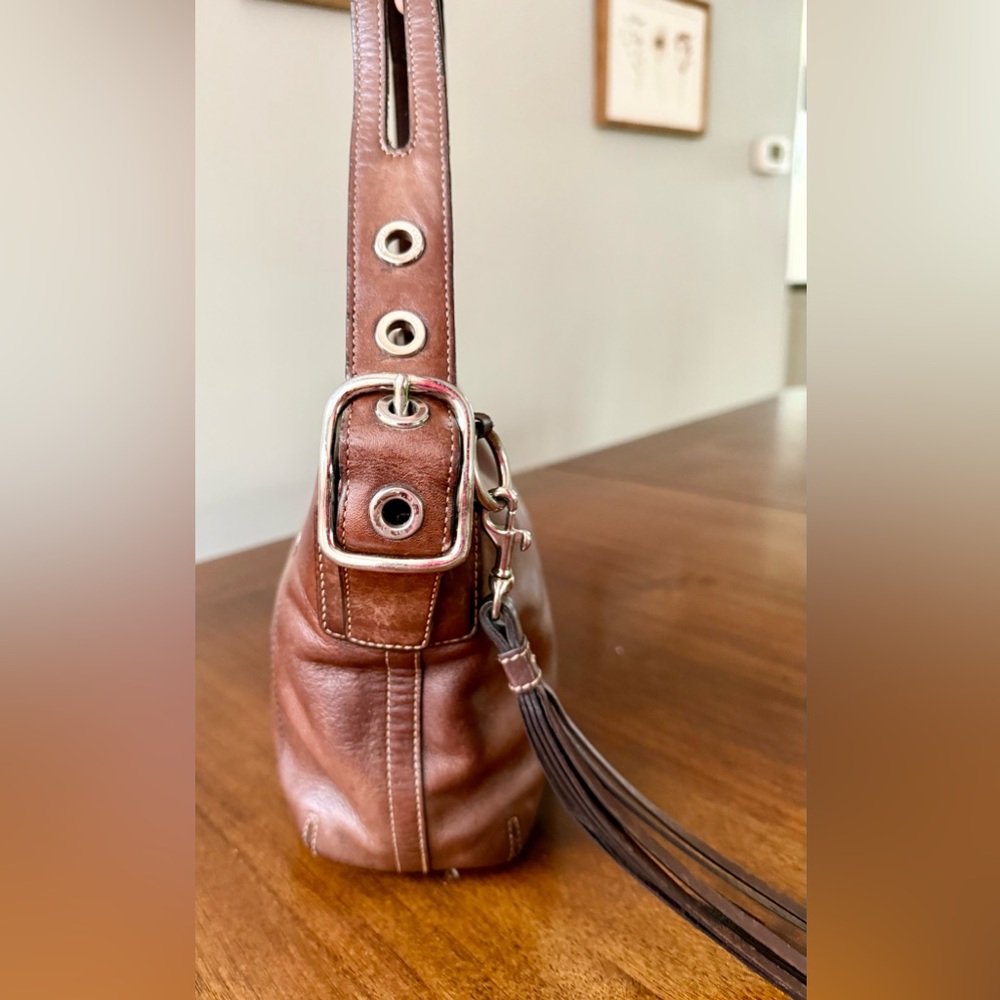 ‼️SOLD ‼️Vintage Coach East West Legacy Shoulder Bag in Mahogany Y2K 2006 - Picture 12 of 15